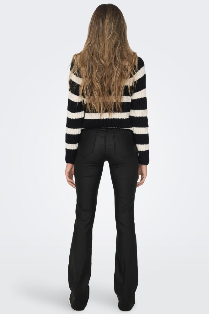 ONLBLUSH MID FLARED COATED PNT NOOS 15310473 BLACK